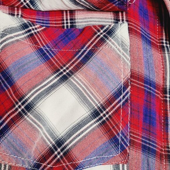 Sam Edelman Plaid High Low Shirt - Picture 8 of 12